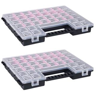 Vidaxl  Boxy na súčiastky s nastaviteľnými rozdeľovačmi 2 ks 385x283x50 mm plast značky Vidaxl