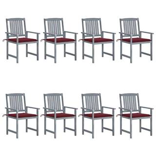 Vidaxl  Záhradné stoličky s podložkami 8 ks akáciový masív sivé značky Vidaxl