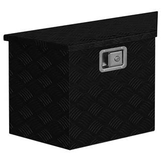 Vidaxl  Hliníkový box 70x24x42 cm lichobežníkový čierny značky Vidaxl